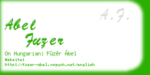 abel fuzer business card